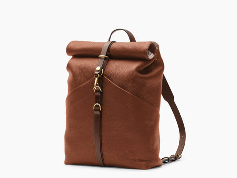Rucksack, Leather – Tabac/Cuoio