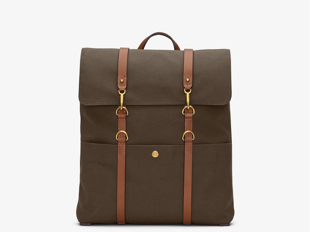 M/S Backpack - Army/Cuoio